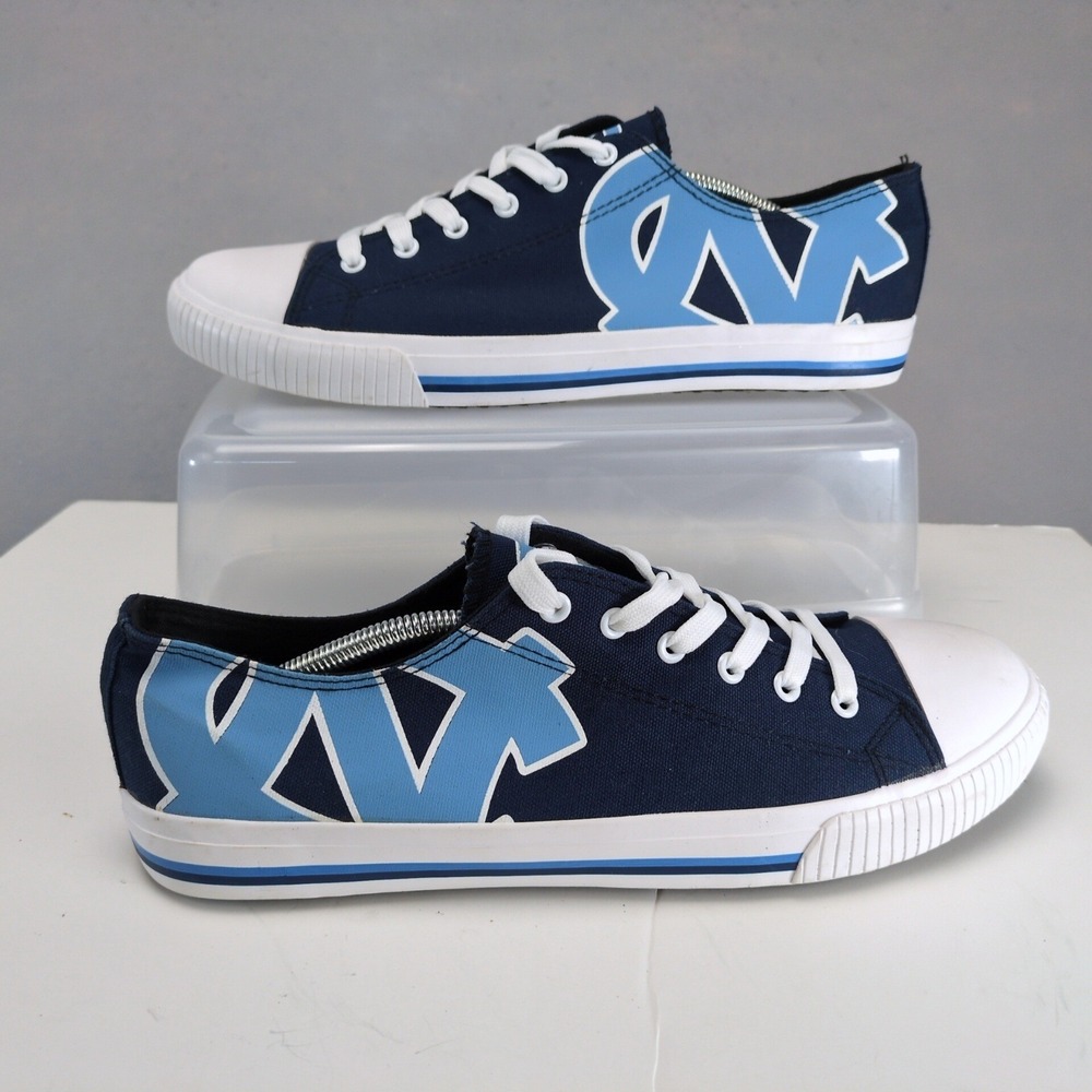 FOCO UNC Tar Heels Navy Blue Canvas Low Top Sneakers Mens 12 Collegiate Preppy